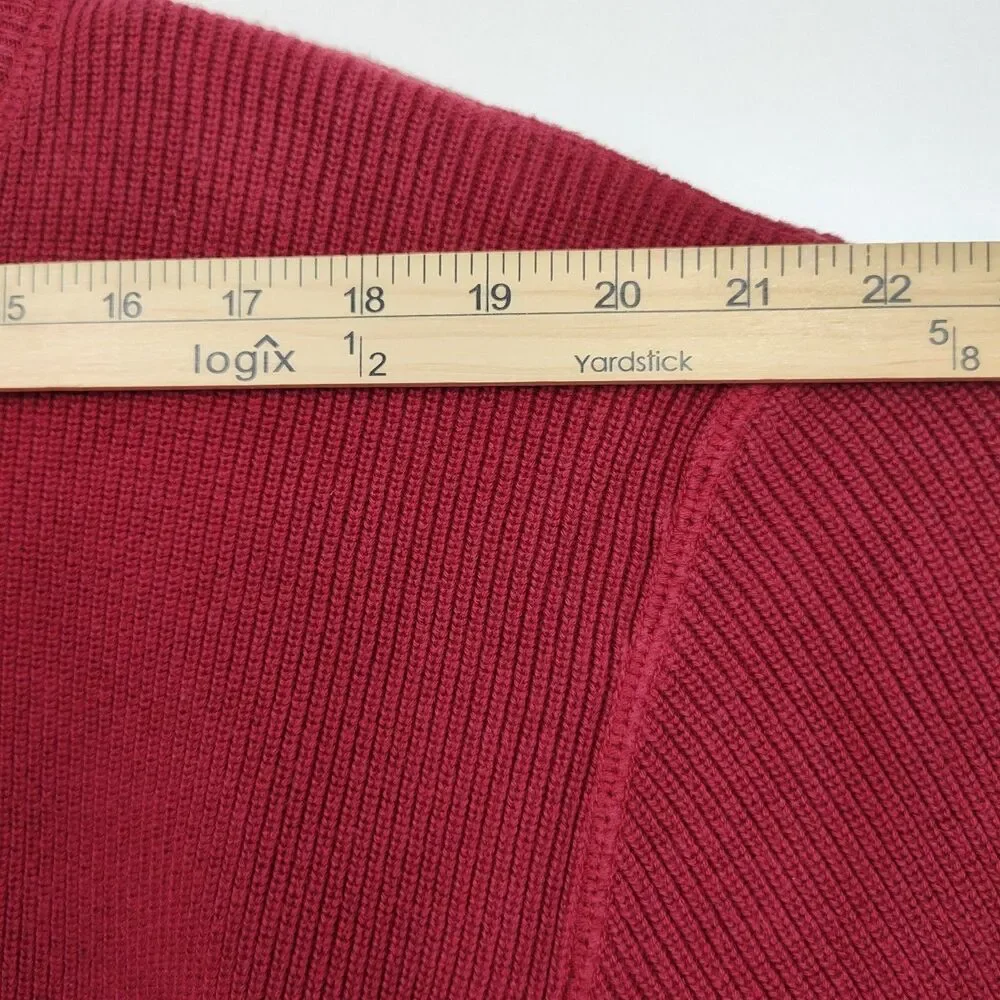 VTG Eddie Bauer men's pullover sweater, Tall XL, dark red, long slvs, crew neck‎ - Picture 4 of 10